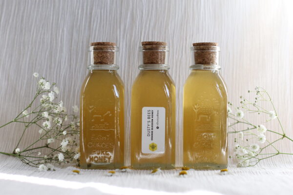 8 oz Raw Orange Blossom Honey Cork Jar - Image 2